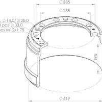 161518 BRAKE DRUM PART FOR DAF