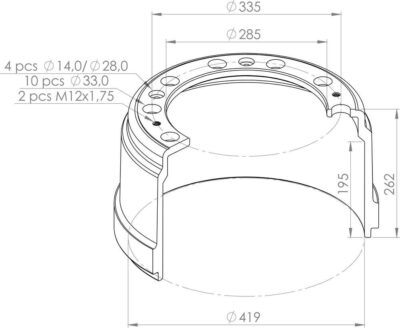 161518 BRAKE DRUM PART FOR DAF