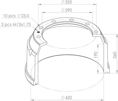 179252011208 BRAKE DRUM PART FOR KASSBOHRER – SETRA