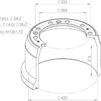 365579 BRAKE DRUM PART FOR DAF