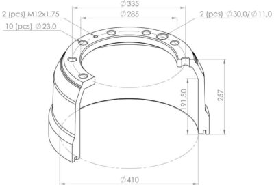 7183048 BRAKE DRUM PART FOR IVECO