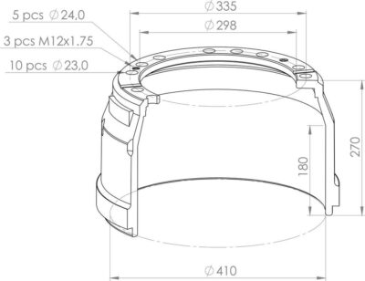 81501100102 BRAKE DRUM PART FOR MAN – PSV