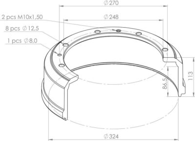 8546950 BRAKE DRUM PART FOR IVECO